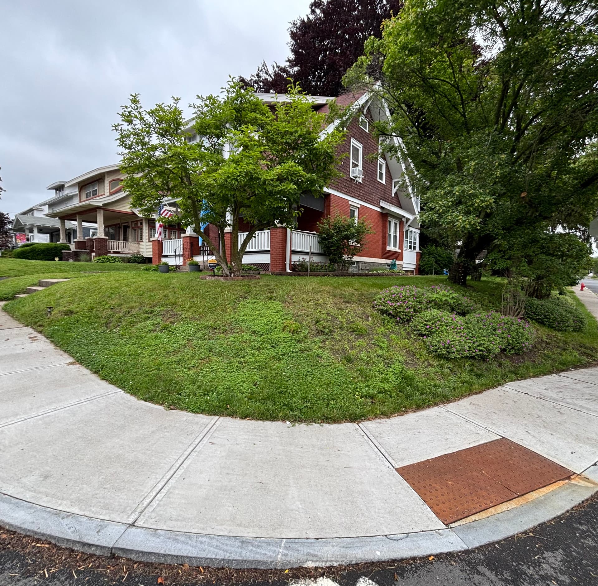Tiered Retaining Wall Built for a Corner Lot in Schenectady image