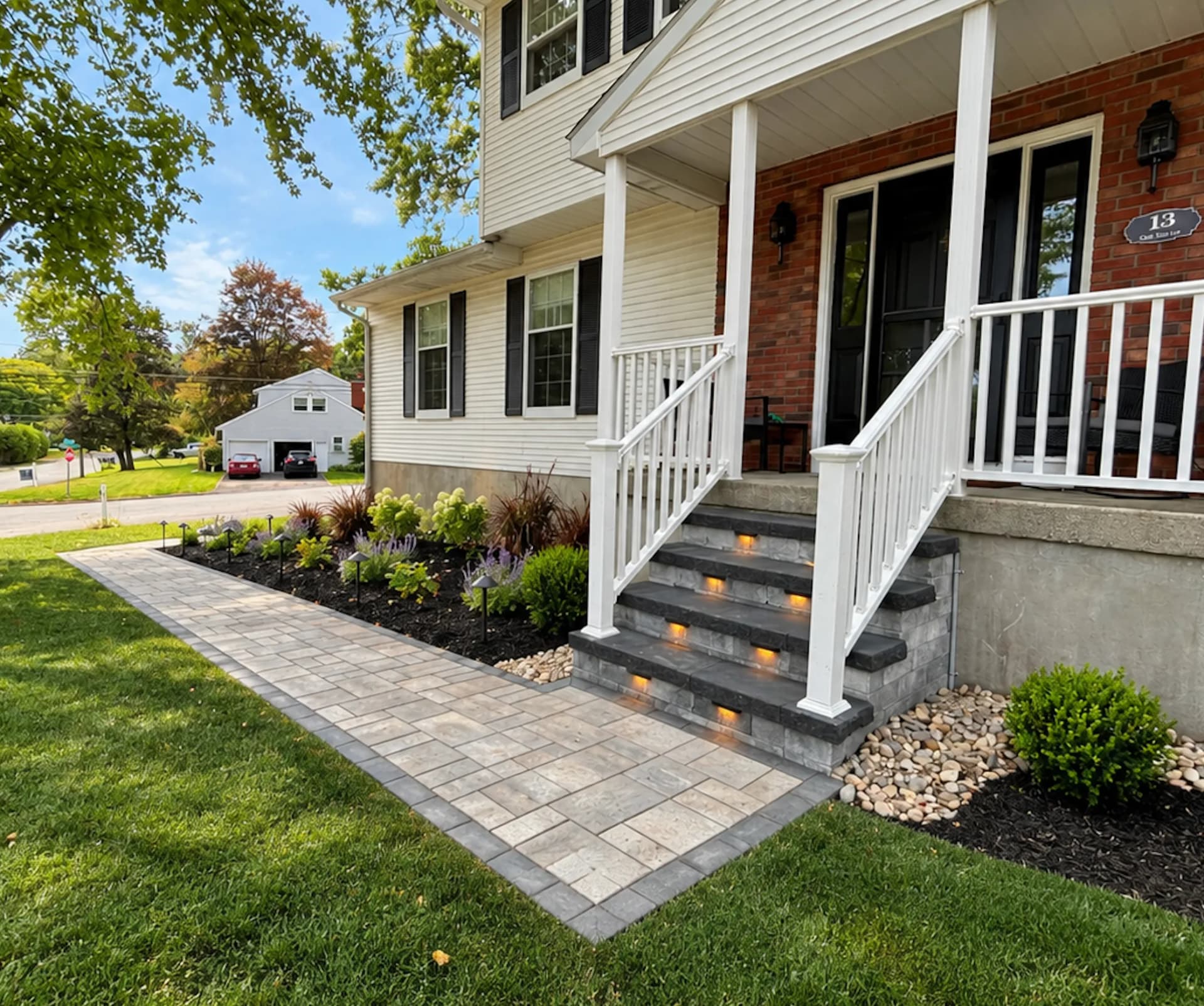 Front Walkway Hardscaping and Landscaping That Actually Makes a Statement image