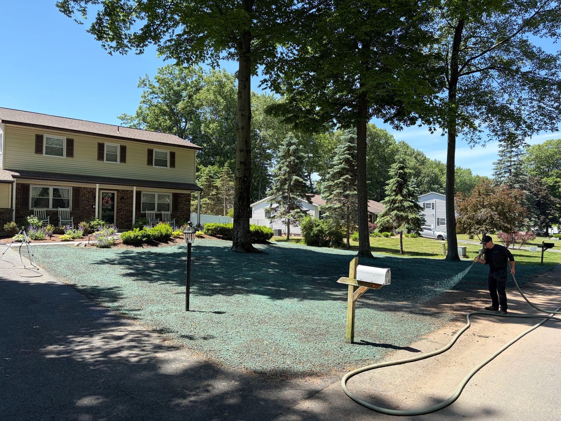 Gallery photos for Front Yard Overhaul With Hardscape and Fresh Landscaping: Image #1